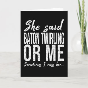 Lustiges Baton-Twirling-Geschenk für Sportler Karte