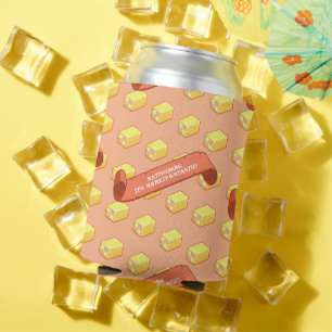Lustiges Battenberg-Marzipantastisch! Pixel-Art-Mu Dosenkühler