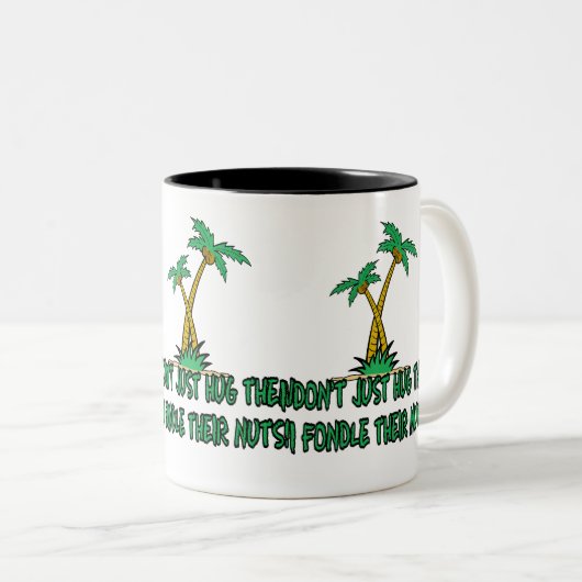 Lustiges Baum hugger Zweifarbige Tasse (VorderseiteRechts)