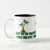 Lustiges Baum hugger Zweifarbige Tasse (Links)