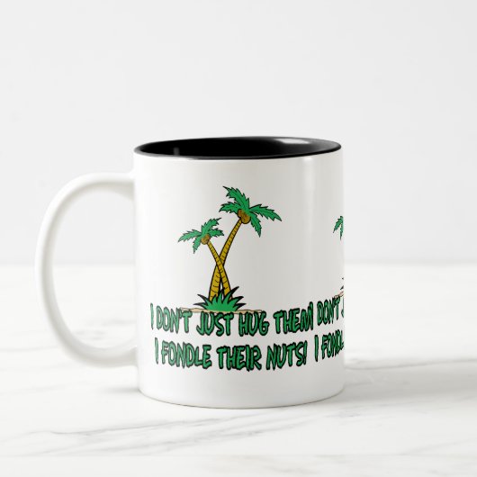 Lustiges Baum hugger Zweifarbige Tasse (Links)