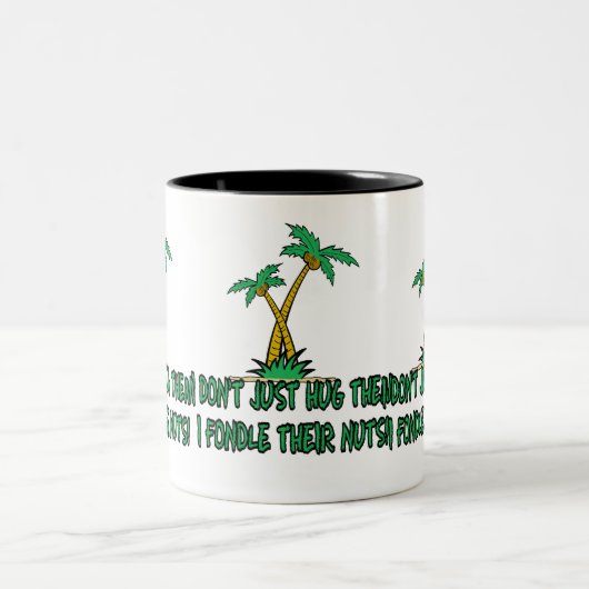 Lustiges Baum hugger Zweifarbige Tasse (Mittel)