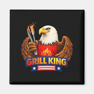 Lustiges Bbq Adler Grilling Patriotisches Kochdesi Magnet
