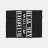Lustiges Bbq-Grillgeschenk-Shirt Echte Männer Riec Fleecedecke (Vorderseite (Horizontal))
