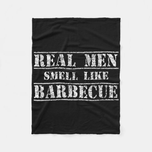 Lustiges Bbq-Grillgeschenk-Shirt Echte Männer Riec Fleecedecke (Vorderseite)