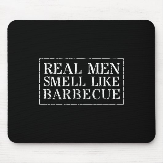 Lustiges Bbq Grilling Geschenk T Shirt Echte Männe Mousepad (Vorne)
