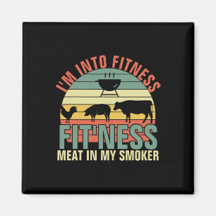 Lustiges Bbq Ich bin in Form Fit'ness Fleisch in m Magnet