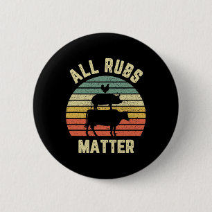 Lustiges Bbq-Shirt Alles Reibt Problem Retro-Barbe Button
