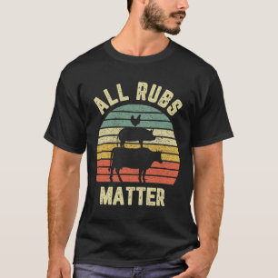 Lustiges Bbq-Shirt Alles Reibt Problem Retro-Barbe T-Shirt