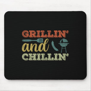 Lustiges BBQ-Shirt für Männer Vintage Grillen und Mousepad