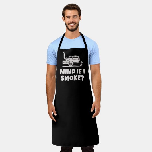 Lustiges BBQ Stört es, wenn ich rauche Schürze (Getragen)