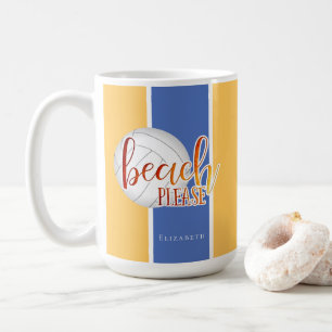 lustiges Beach Sprichwort personalisierte Mädchenv Kaffeetasse