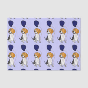 Lustiges Beagle-Hundegeburtstags-Seidenpapier Seidenpapier
