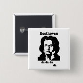 Lustiges Beethoven Button (Vorne & Hinten)