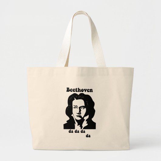 Lustiges Beethoven Jumbo Stoffbeutel (Vorne)