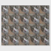 Lustiges benutzerdefiniertes Foto Geschenkpapier (Flach)