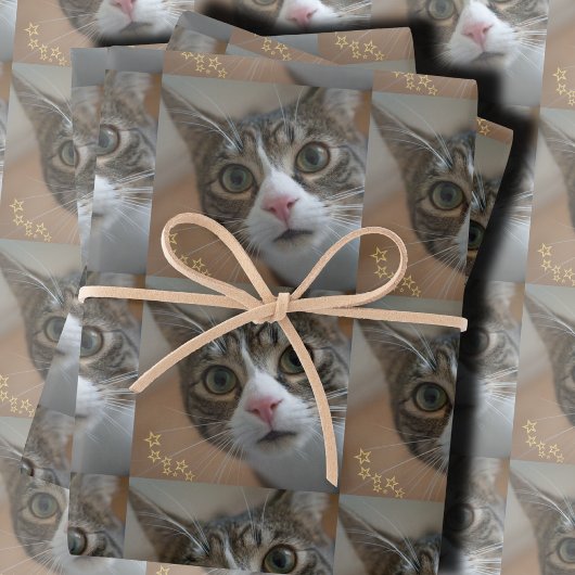 Lustiges benutzerdefiniertes Foto Geschenkpapier Set