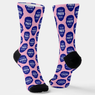 Lustiges benutzerdefiniertes Foto-Gesichtsmuster R Socken