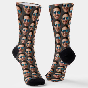 Lustiges benutzerdefiniertes Gesicht Foto Team  Socken