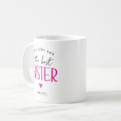 Lustiges 'Beste Schwester' Geschenk Kaffeetasse (Vorderseite Links)