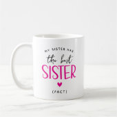 Lustiges 'Beste Schwester' Geschenk Kaffeetasse (Links)