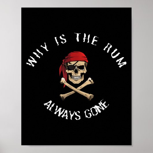 Lustiges Bewertungszitat - Warum ist der Rum immer Poster (Vorne)