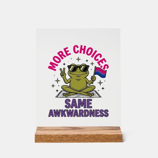 Lustiges Bi-Frosch-Pride-Shirt-Design_1 Acrylschild (Vorderseite)