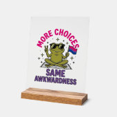 Lustiges Bi-Frosch-Pride-Shirt-Design_1 Acrylschild (Winkel)