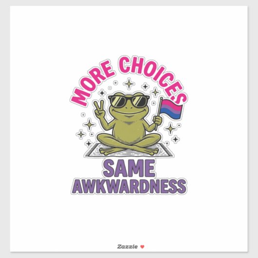 Lustiges Bi-Frosch-Pride-Shirt-Design_1 Aufkleber (Blatt)