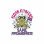 Lustiges Bi-Frosch-Pride-Shirt-Design_1 Aufkleber (Vorderseite)