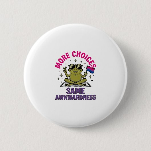 Lustiges Bi-Frosch-Pride-Shirt-Design_1 Button (Vorderseite)