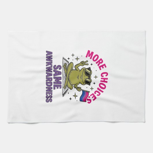 Lustiges Bi-Frosch-Pride-Shirt-Design_1 Geschirrtuch (Horizontal)