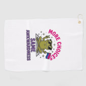 Lustiges Bi-Frosch-Pride-Shirt-Design_1 Golfhandtuch (Horizontal)