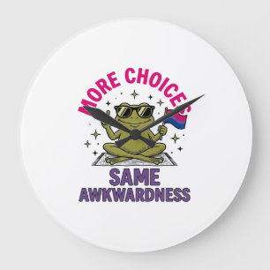 Lustiges Bi-Frosch-Pride-Shirt-Design_1 Große Wanduhr