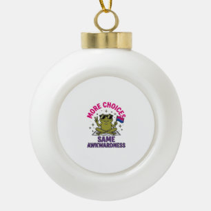 Lustiges Bi-Frosch-Pride-Shirt-Design_1 Keramik Kugel-Ornament