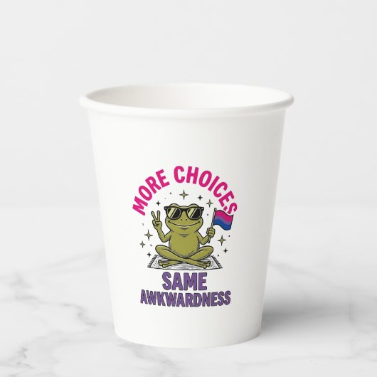 Lustiges Bi-Frosch-Pride-Shirt-Design_1 Pappbecher (Vorderseite)