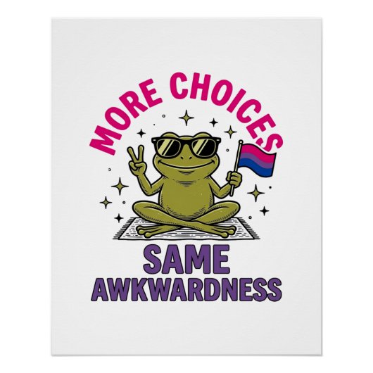 Lustiges Bi-Frosch-Pride-Shirt-Design_1 Poster (Vorderseite)