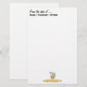 Lustiges Bier Briefpapier (Vorne/Hinten)