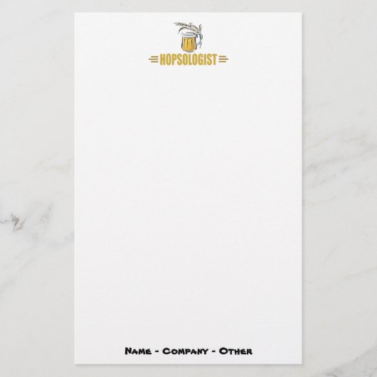 Lustiges Bier Briefpapier (Vorderseite)