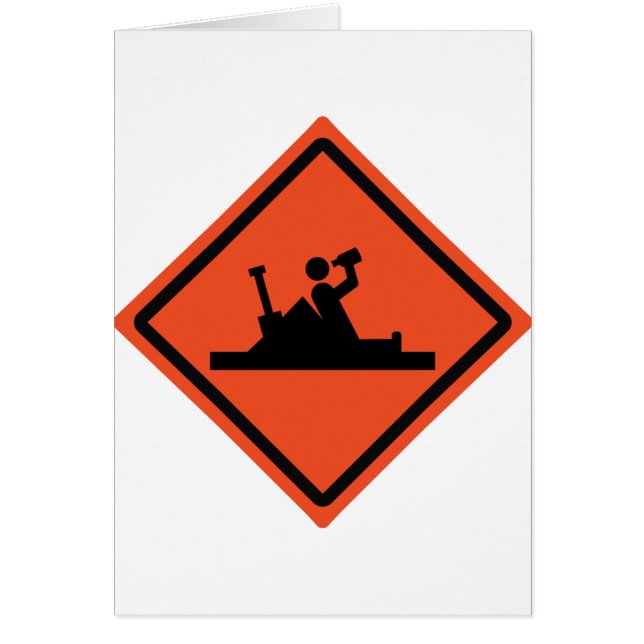 lustiges Bier der Straßenarbeiten voran (Vorne)