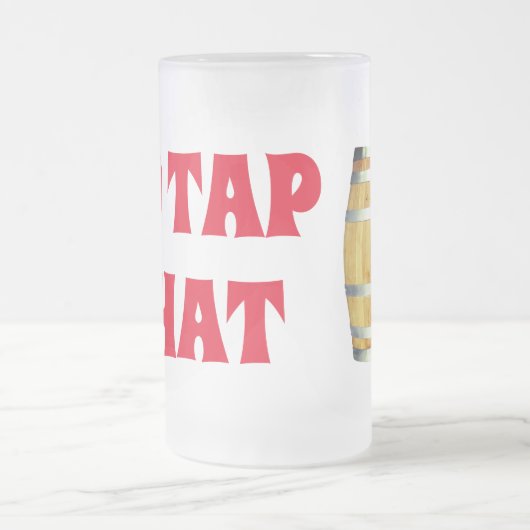 Lustiges Bier-Fass "ich würde anstechen den " Mattglas Bierglas (Mittel)