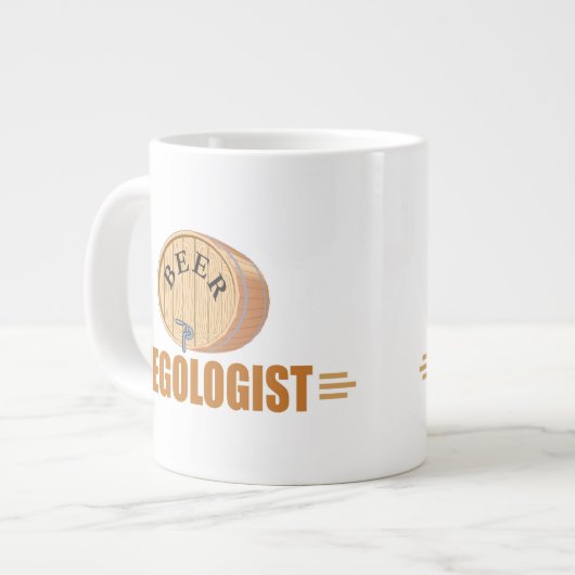 Lustiges Bier-Fass Jumbo-Tasse (Vorderseite Links)