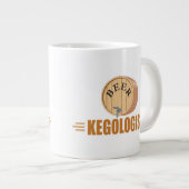 Lustiges Bier-Fass Jumbo-Tasse (Vorderseite Rechts)