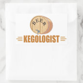 Lustiges Bier-Fass Rechteckiger Aufkleber (Tasche)