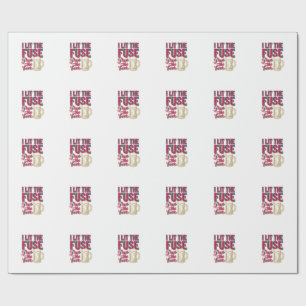 Lustiges Bier-Feuerwerk Vintage-Shirt-Design_1 Geschenkpapier