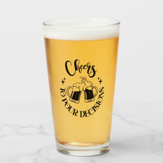 Lustiges Bier Glas (Vorne (Gefüllt))