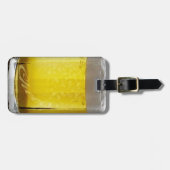 Lustiges Bier-Glas personalisiert Gepäckanhänger (Vorderseite horizontal)