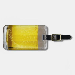 Lustiges Bier-Glas personalisiert Gepäckanhänger