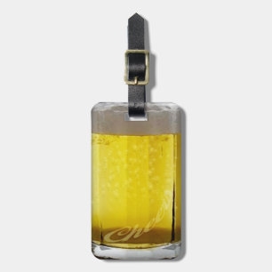 Lustiges Bier-Glas personalisiert Gepäckanhänger