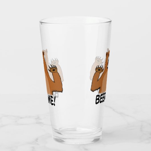 Lustiges Bier ich Bär Glas (Links)